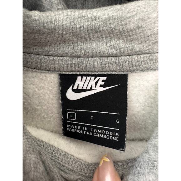 Nike Gray Hooded Sweatshirt Hoodie Men's Large - Picture 2 of 3